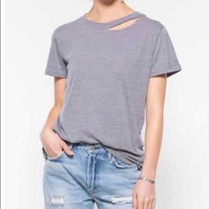 Grey cut out T-shirt but Sub_Urban Riot